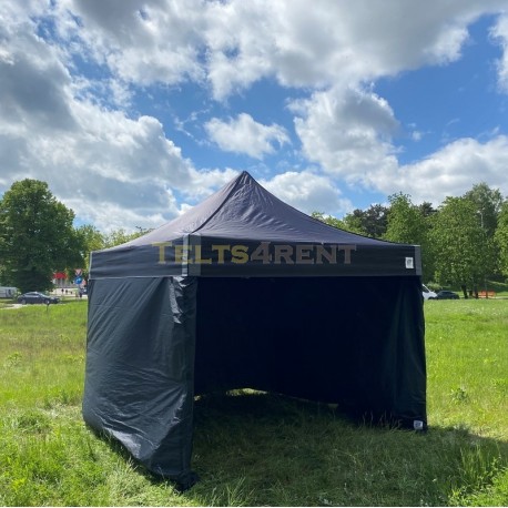 Telts 3x3m Melna ar sienām