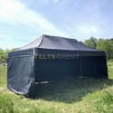 Telts 6x3m melna ar sienām