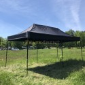 Telts 6x3m melna ar sienām